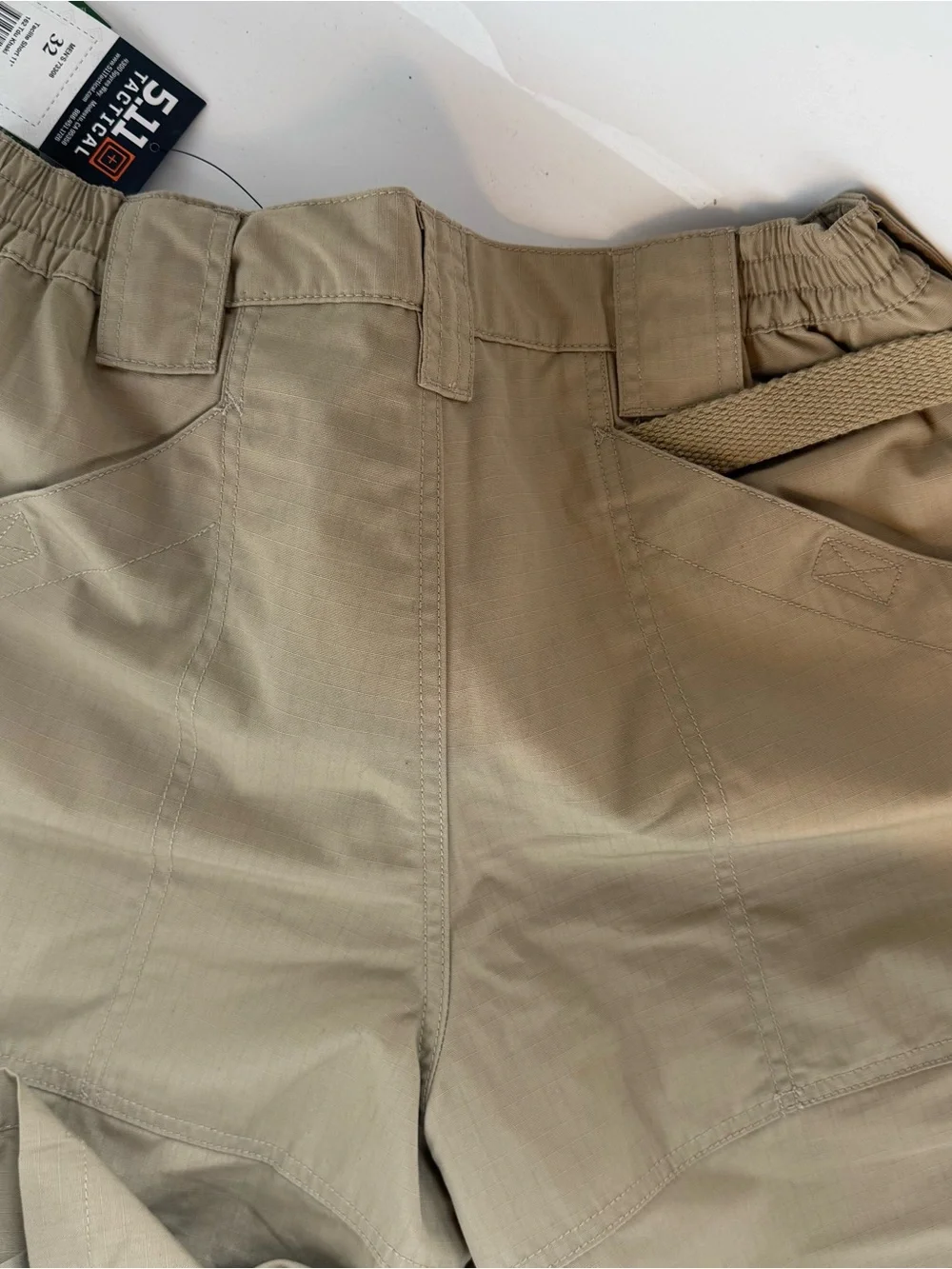5.11 Tactical Men’s Tan Cargo Shorts - Rugged Multi-Pocket Design